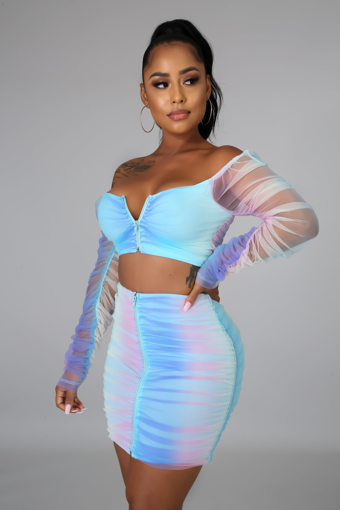 Cotton Candy Skirt Set