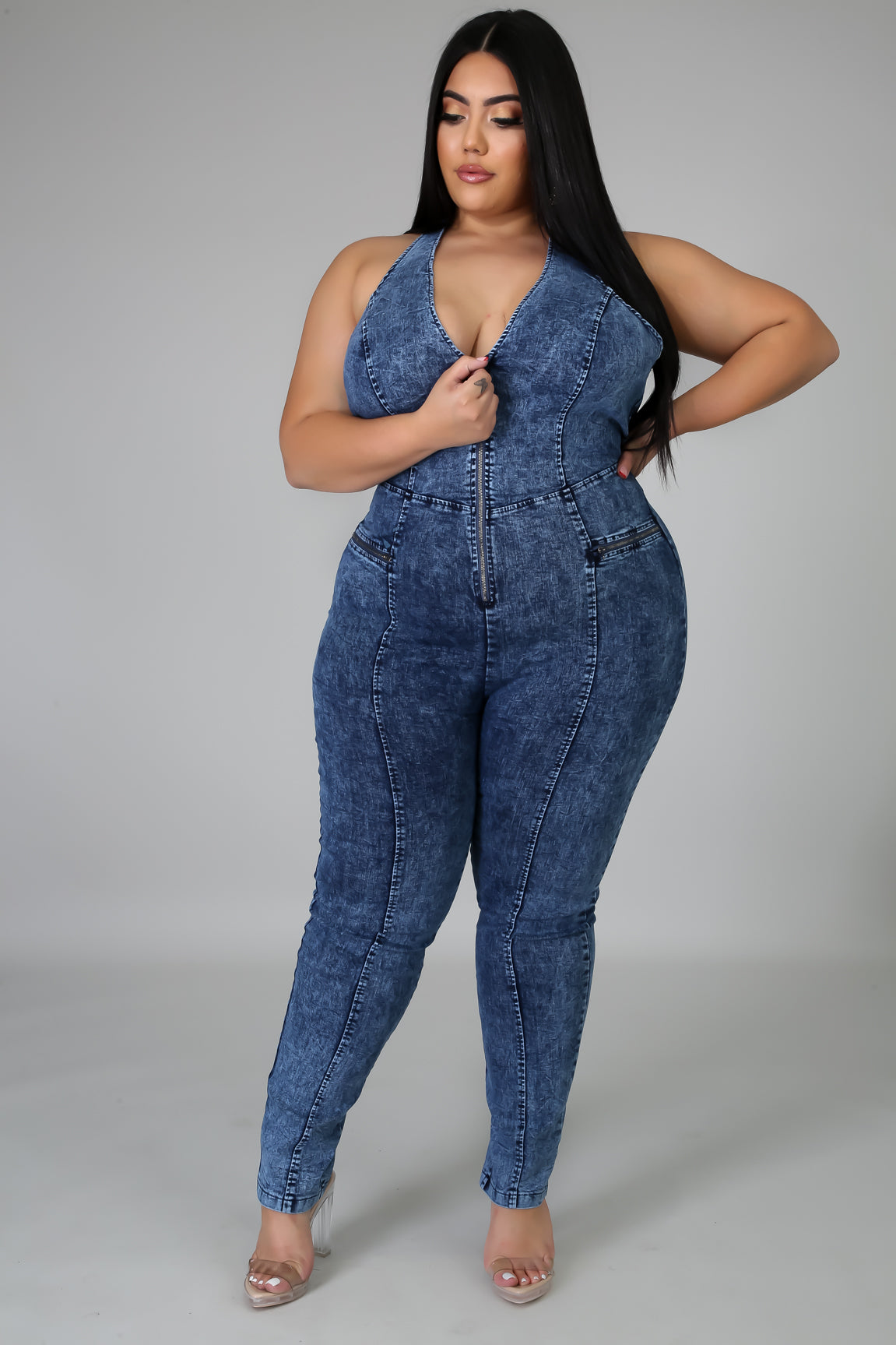 Raw Denim Jumpsuit