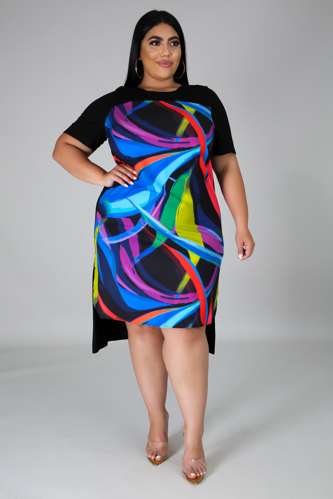 Color Streaks Tunic (Black)