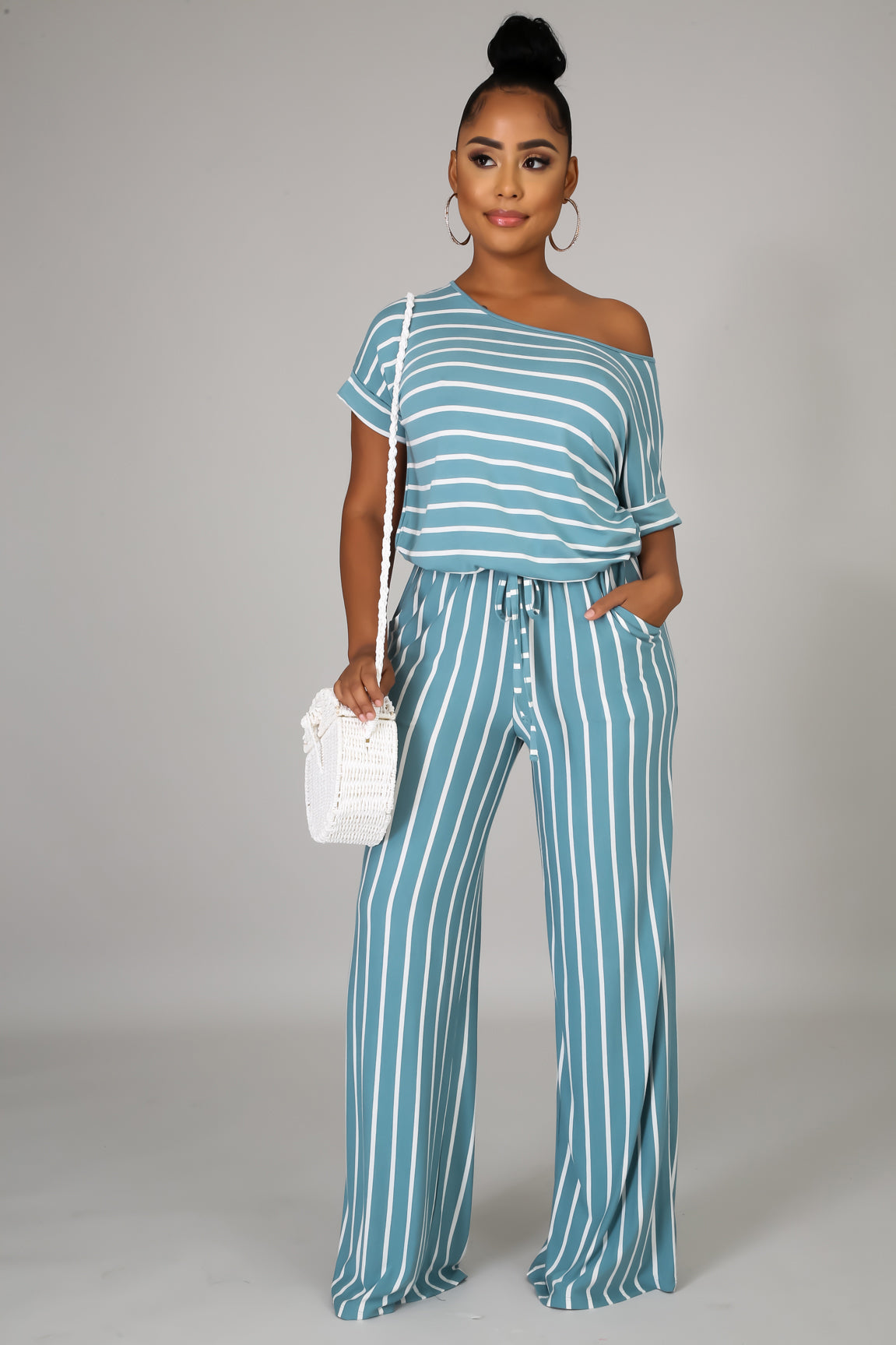 Khloe Jumpsuit (Blue/Grey)