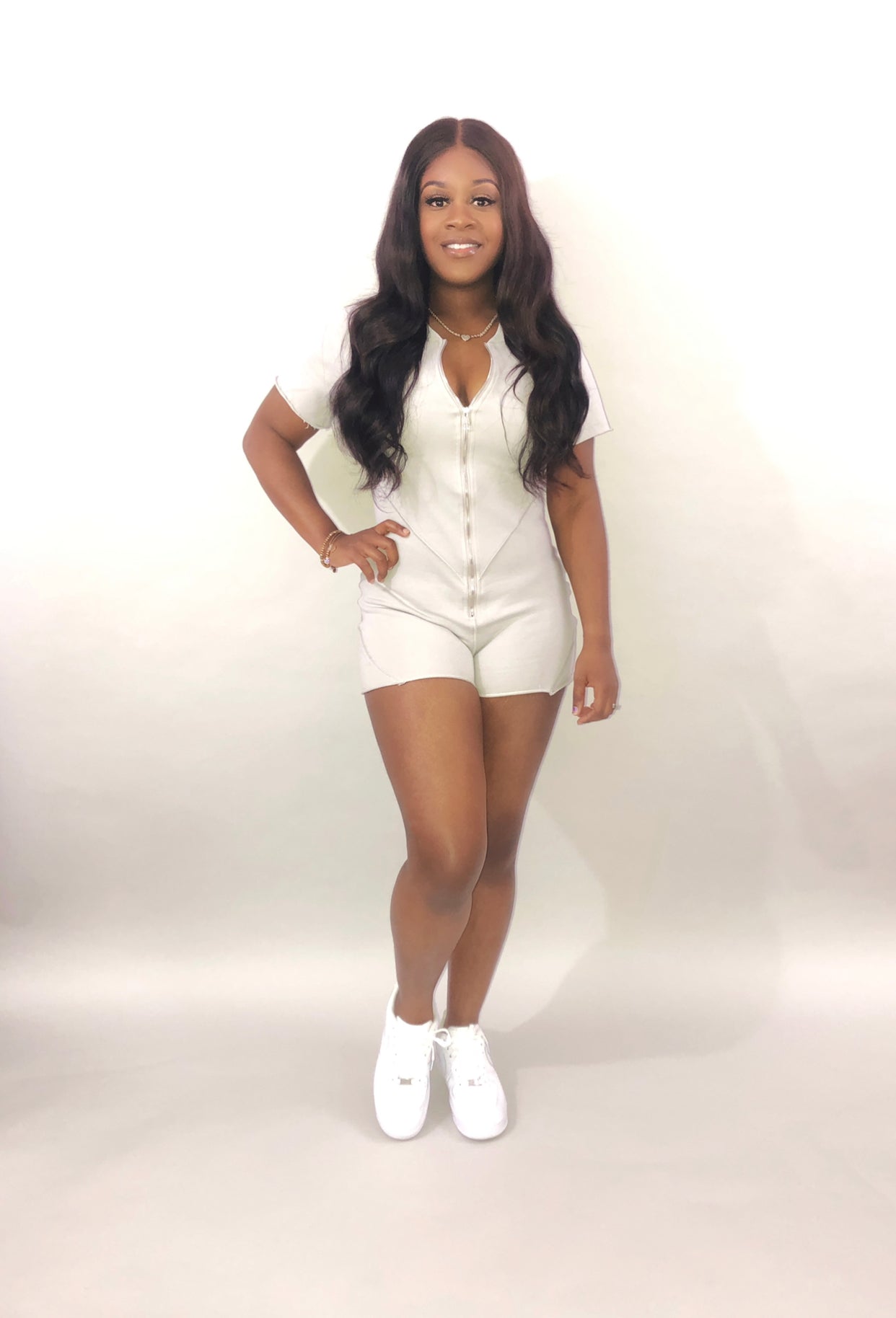 Trina Romper (Gray)