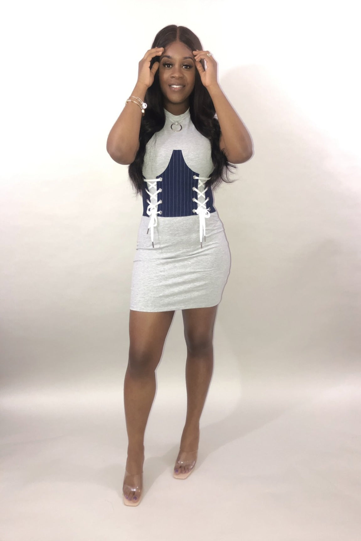 Demi Mini Dress (Gray)