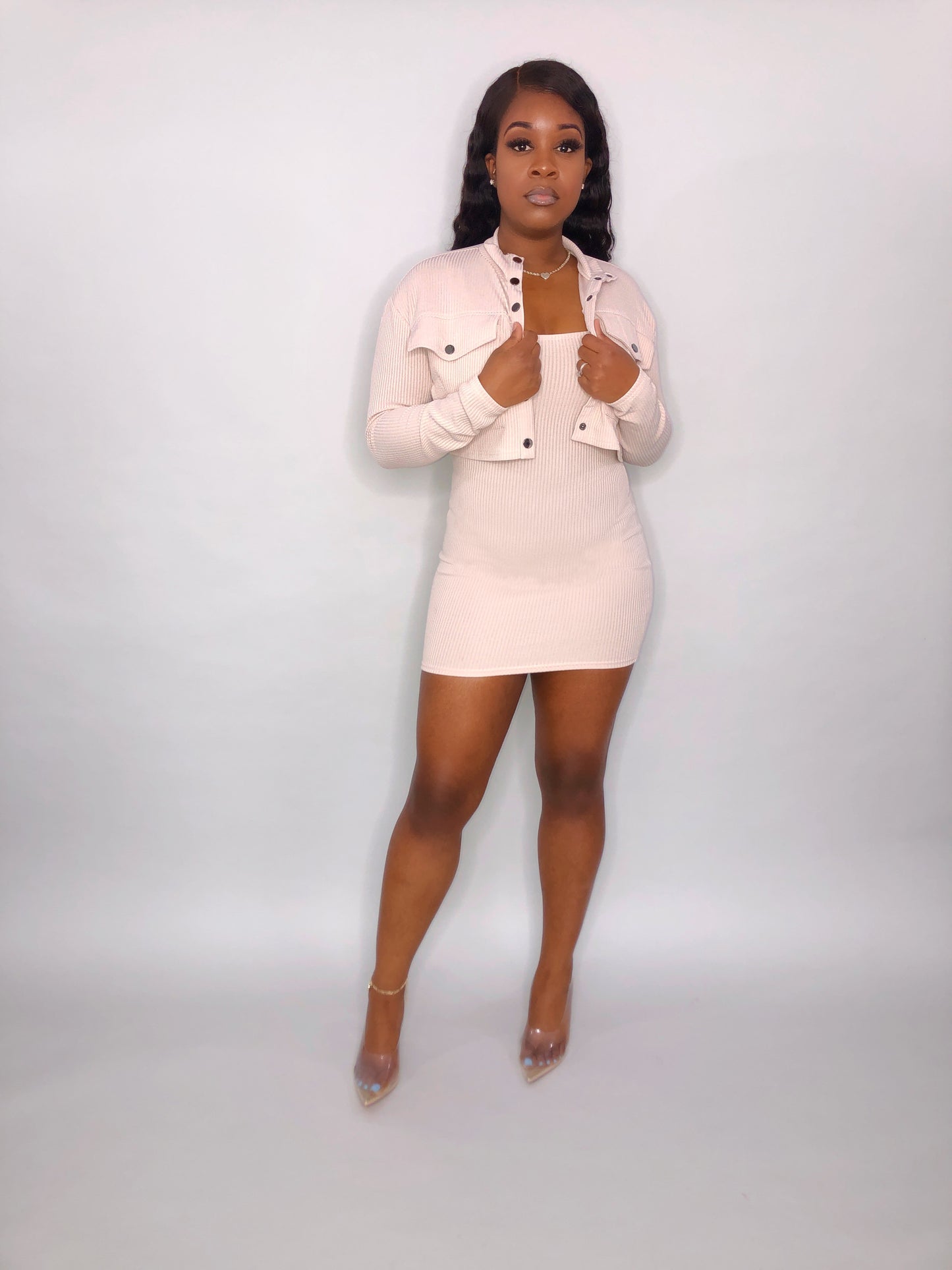 Roxy Dress Set (Cream)