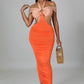 Monét Dress (Nude/Orange)