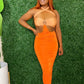 Monét Dress (Nude/Orange)