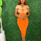 Monét Dress (Nude/Orange)