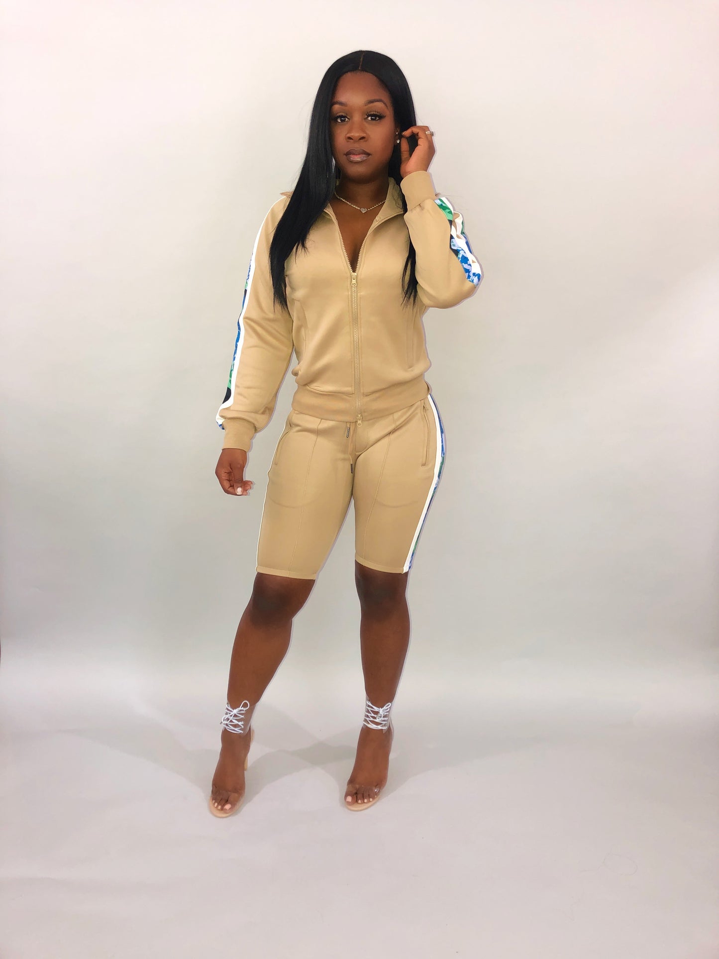 So Sporty Shorts Set (Tan)