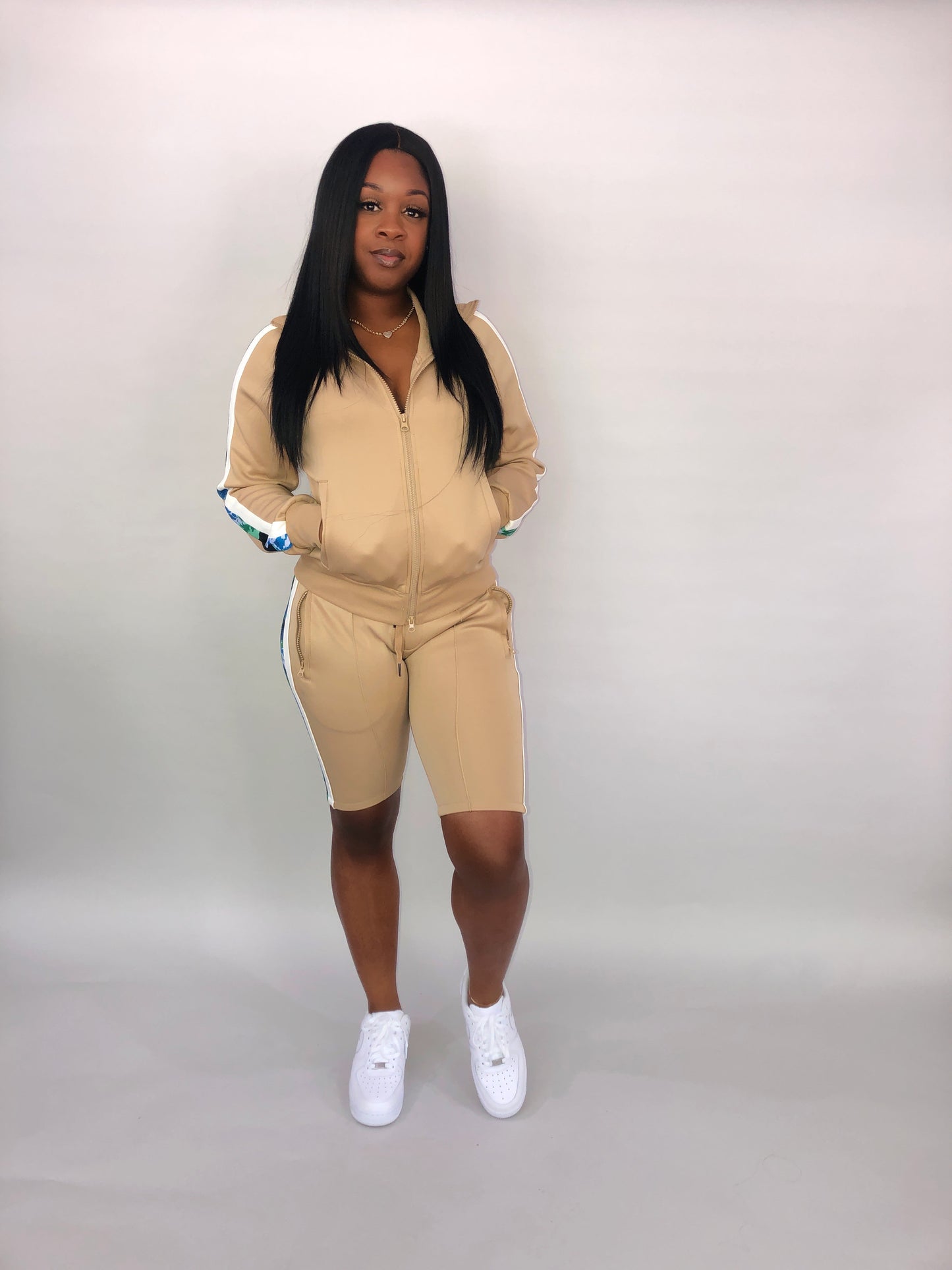 So Sporty Shorts Set (Tan)